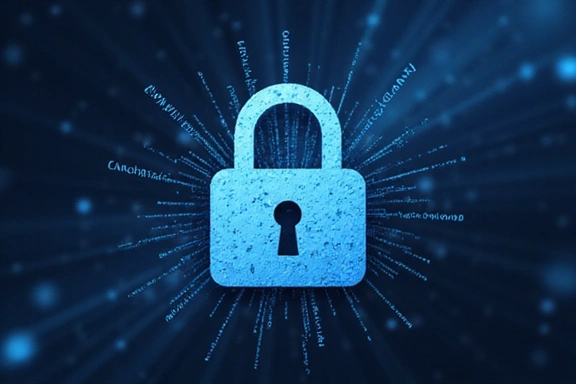 Zár ikon adatvédelem szimbólumként, digitális háttérrel.